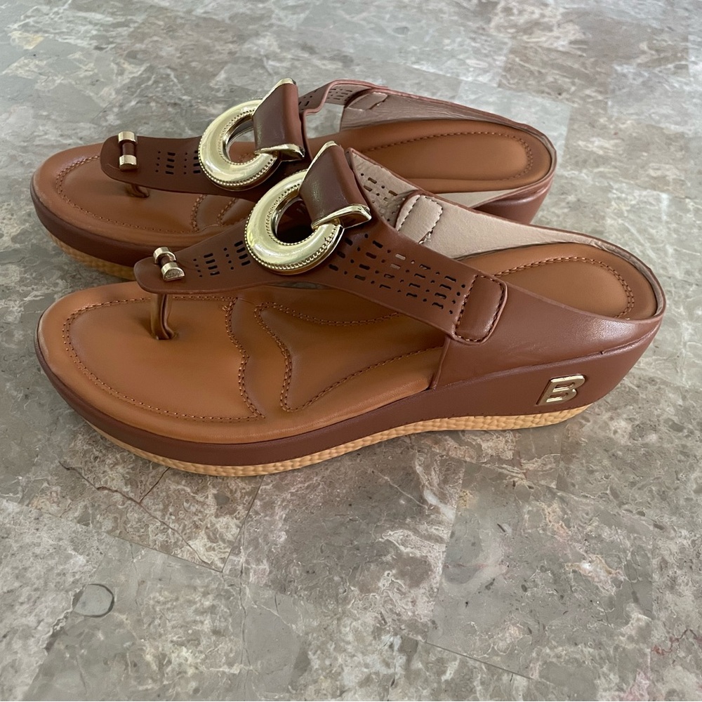 Brown Wedge Sandals